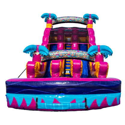 18FT Teal Rippling Rush Dual Lane
