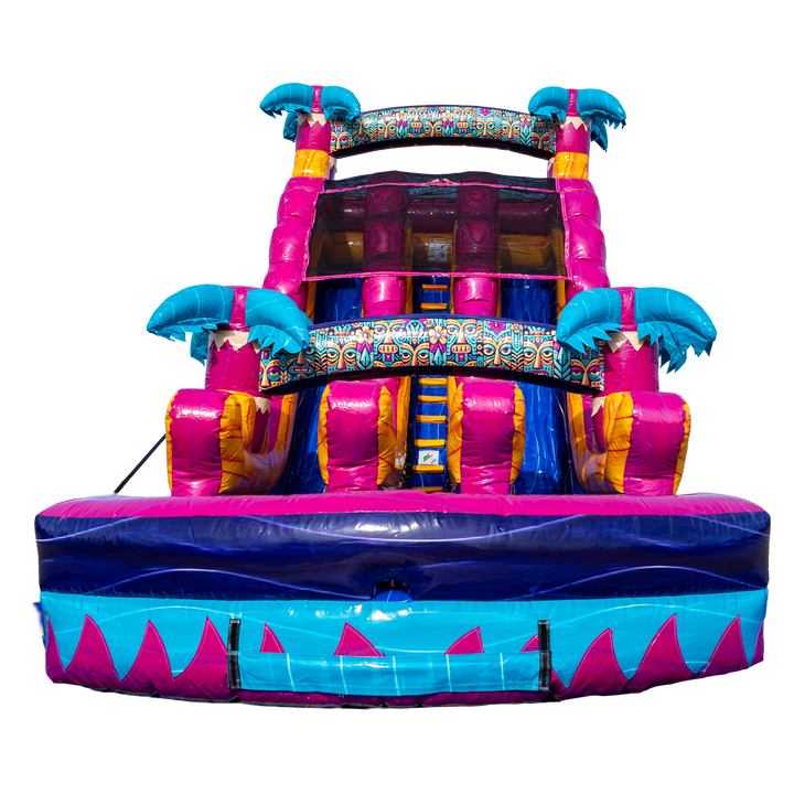 18FT Teal Rippling Rush Dual Lane