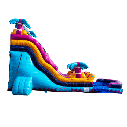 18FT Teal Rippling Rush Dual Lane
