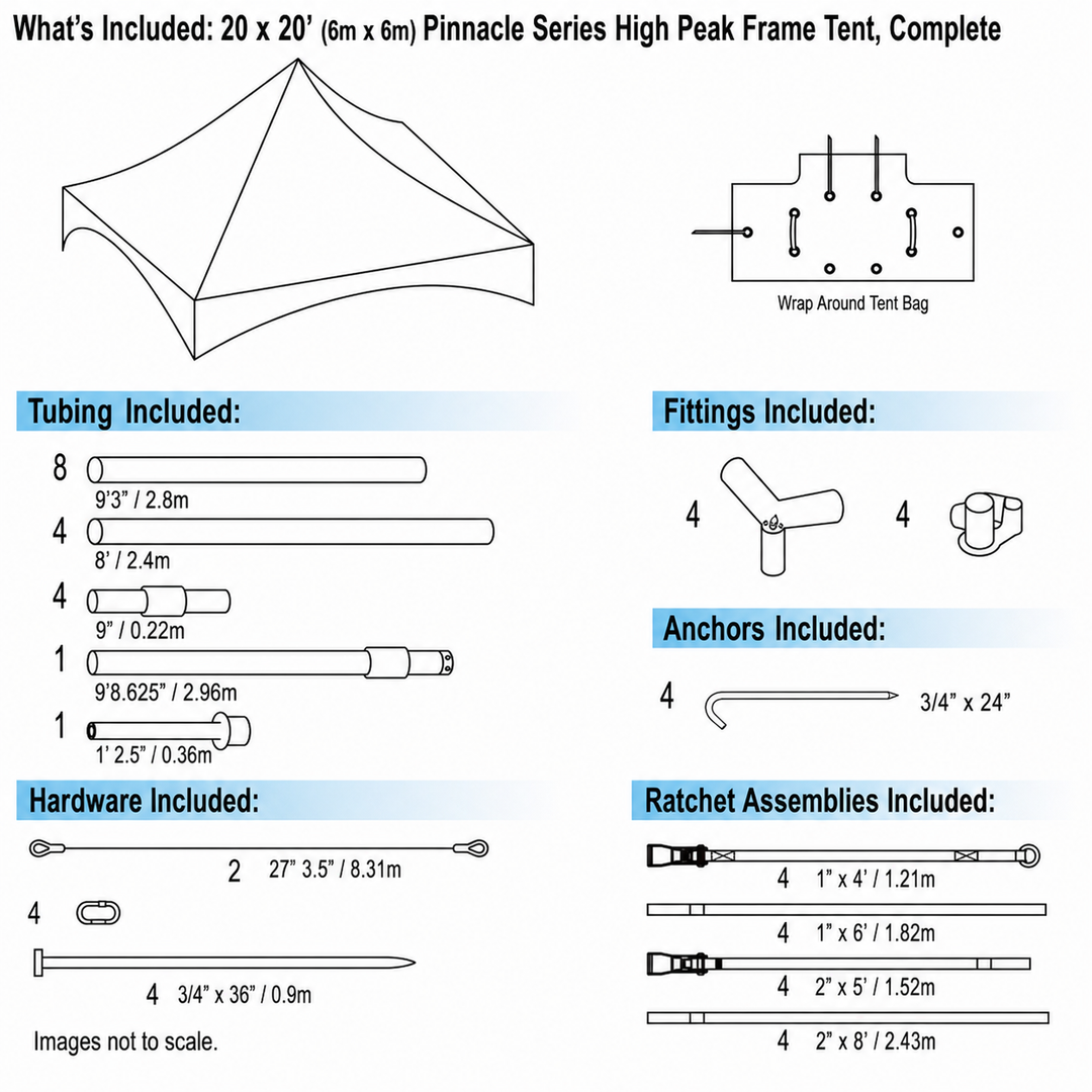 20ft x 20ft Deluxe High Peak Frame Tent - White