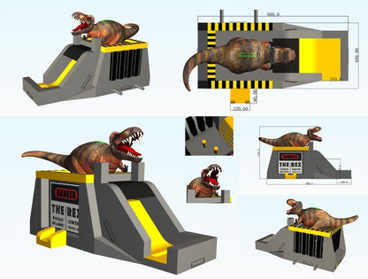 The T-Rex TheT-Rex_Full_Dimensions - Big and Bright Inflatables