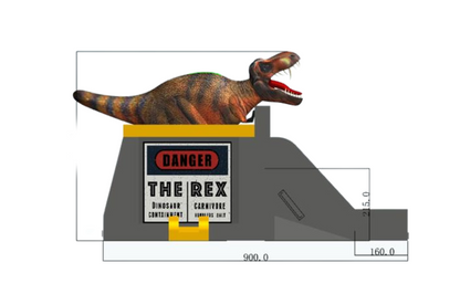 The T-Rex TheT-Rex_Right_Dimensions - Big and Bright Inflatables