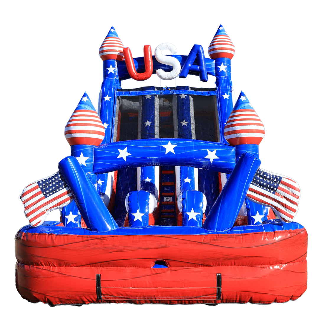 18FT USA Dual Lane Slide