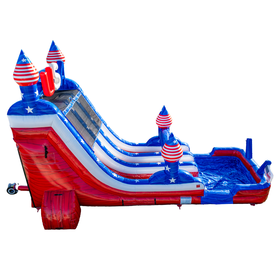 18FT USA Dual Lane Slide