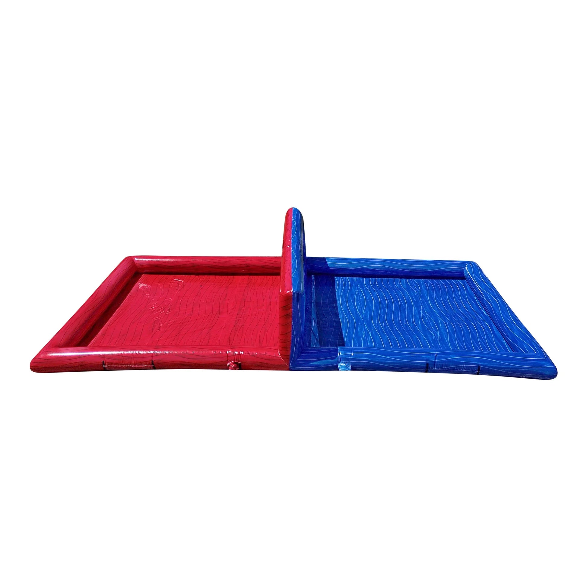 Red and Blue Inflatable volleyball court side profile