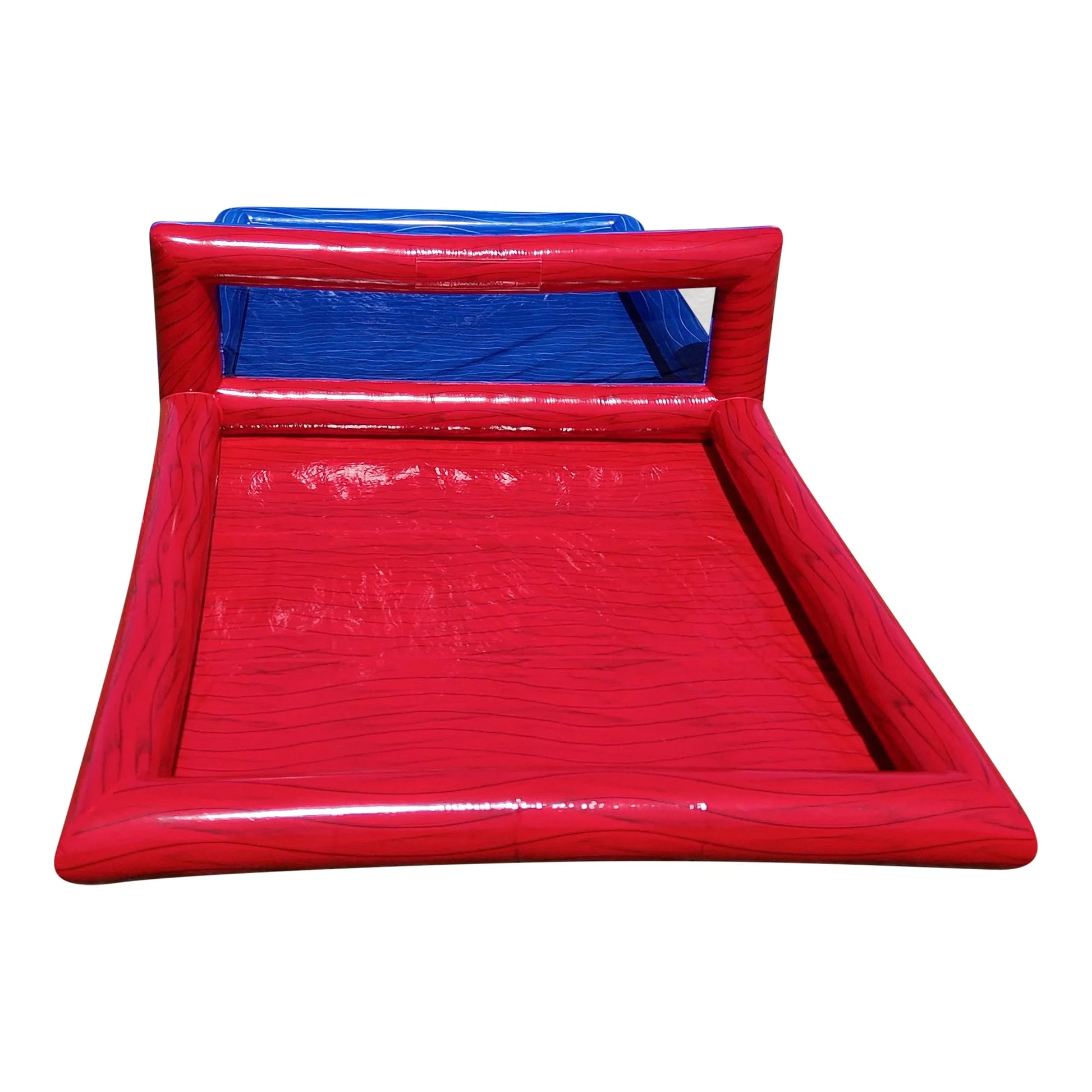 Red and Blue Inflatable volleyball court front view