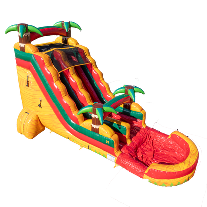 18Ft Orange Surge Single Lane Slide