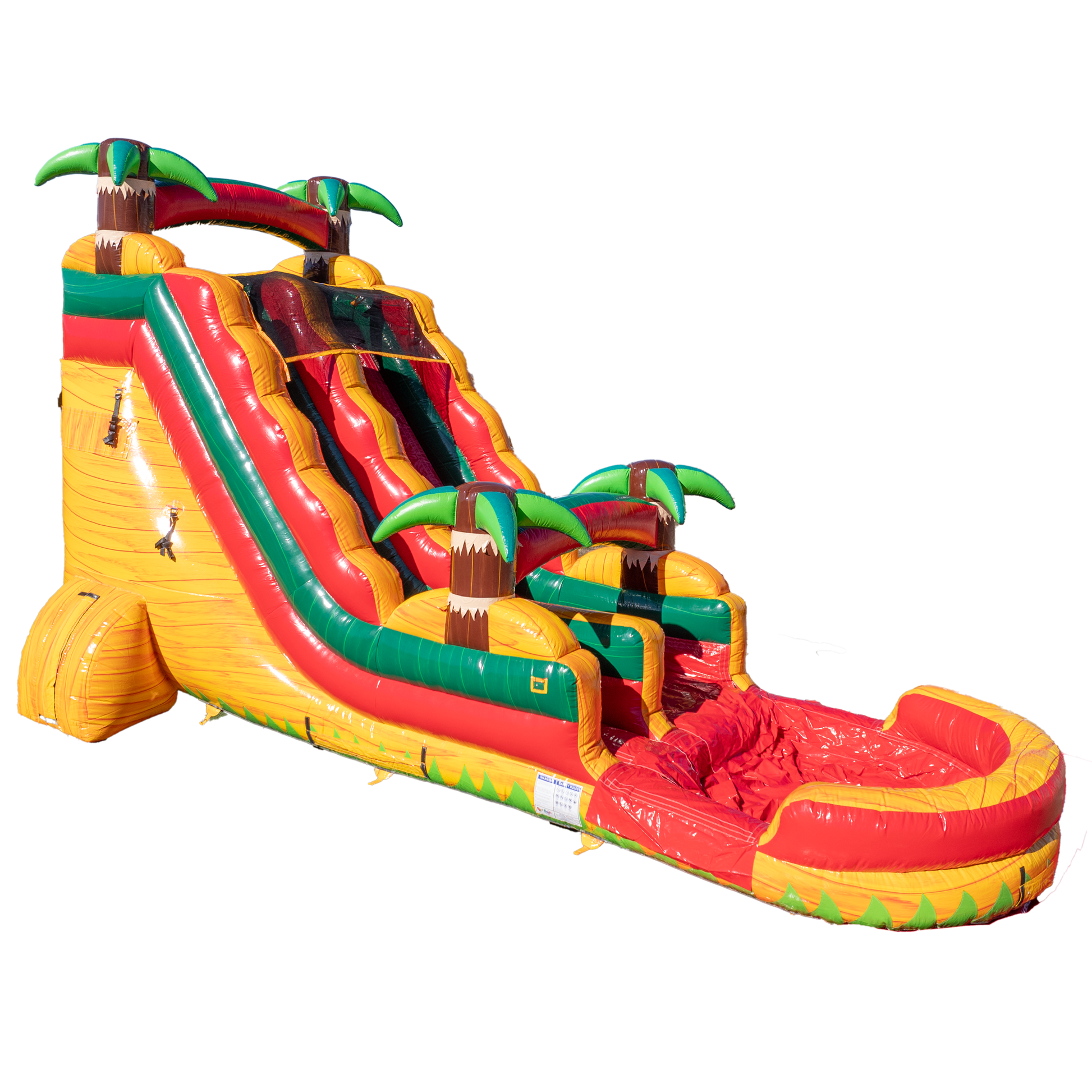 18Ft Orange Surge Single Lane Slide