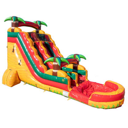 18Ft Orange Surge Single Lane Slide