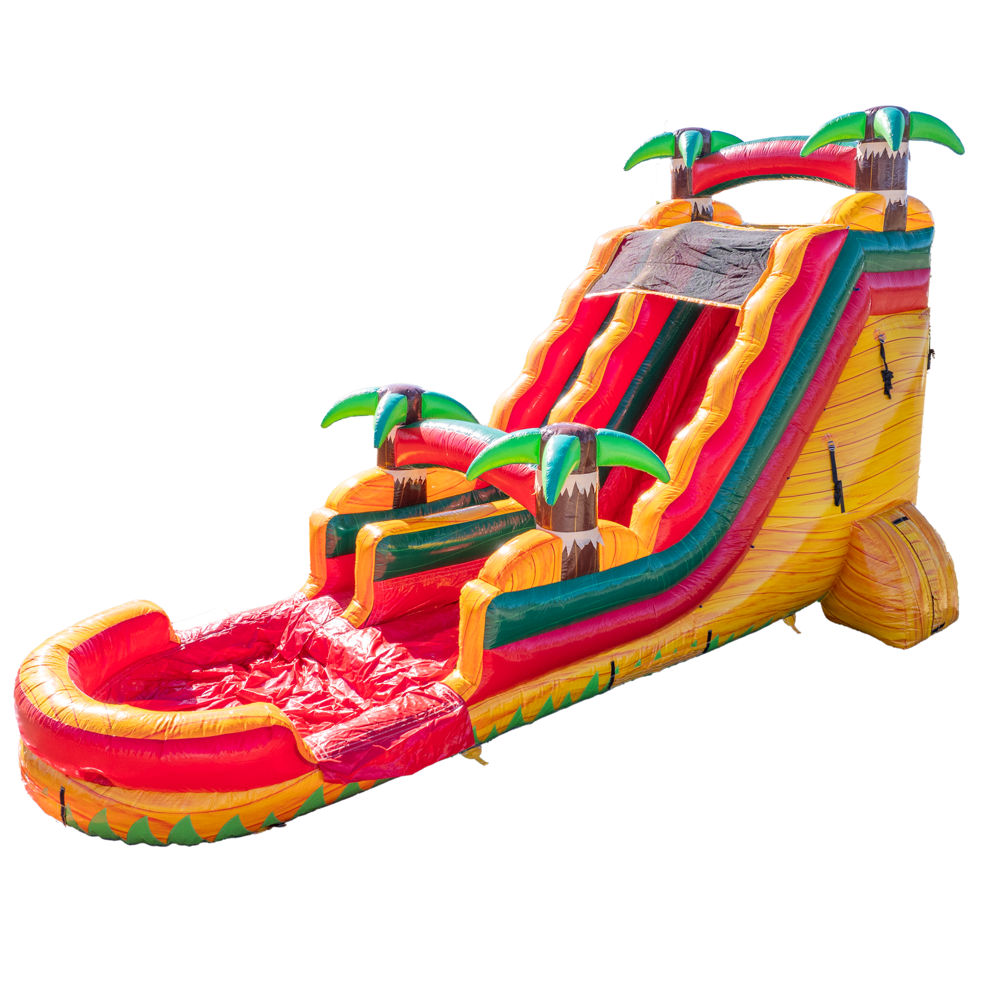 18Ft Orange Surge Single Lane Slide