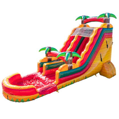 18Ft Orange Surge Single Lane Slide