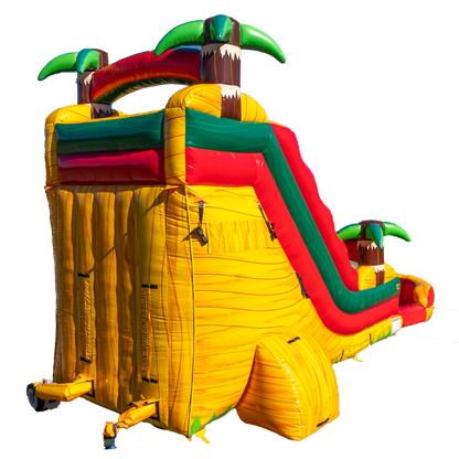 18Ft Orange Surge Single Lane Slide