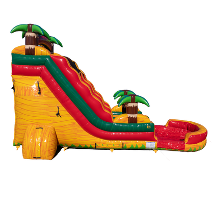 18Ft Orange Surge Single Lane Slide