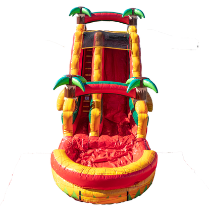 18Ft Orange Surge Single Lane Slide