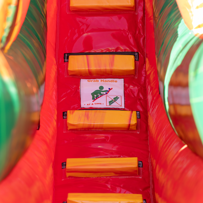 18Ft Orange Surge Single Lane Slide