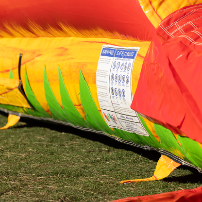 18Ft Orange Surge Single Lane Slide