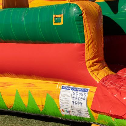 18Ft Orange Surge Single Lane Slide