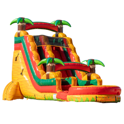 18Ft Orange Surge Single Lane Slide