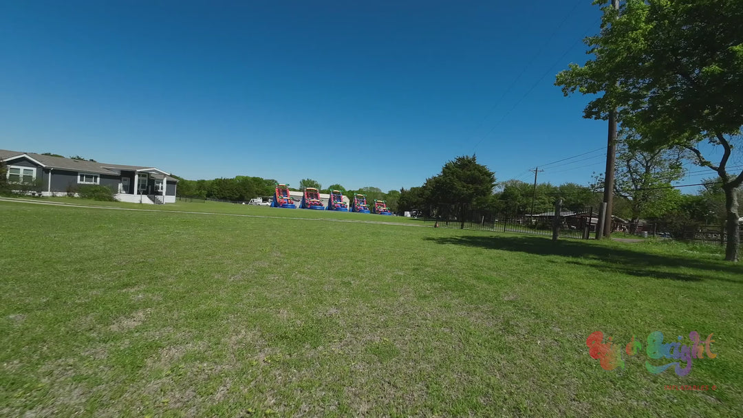20FT Blue Paradise Single Lane Slide