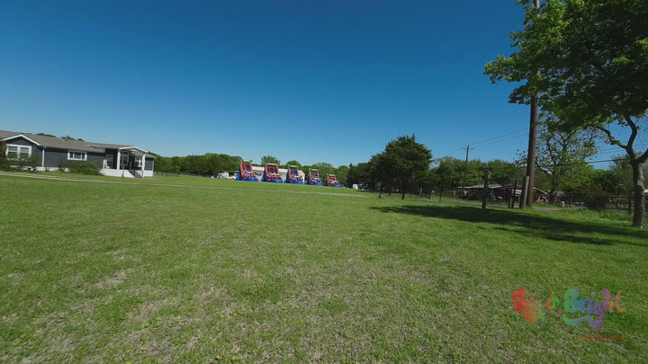 20FT Blue Paradise Single Lane Slide