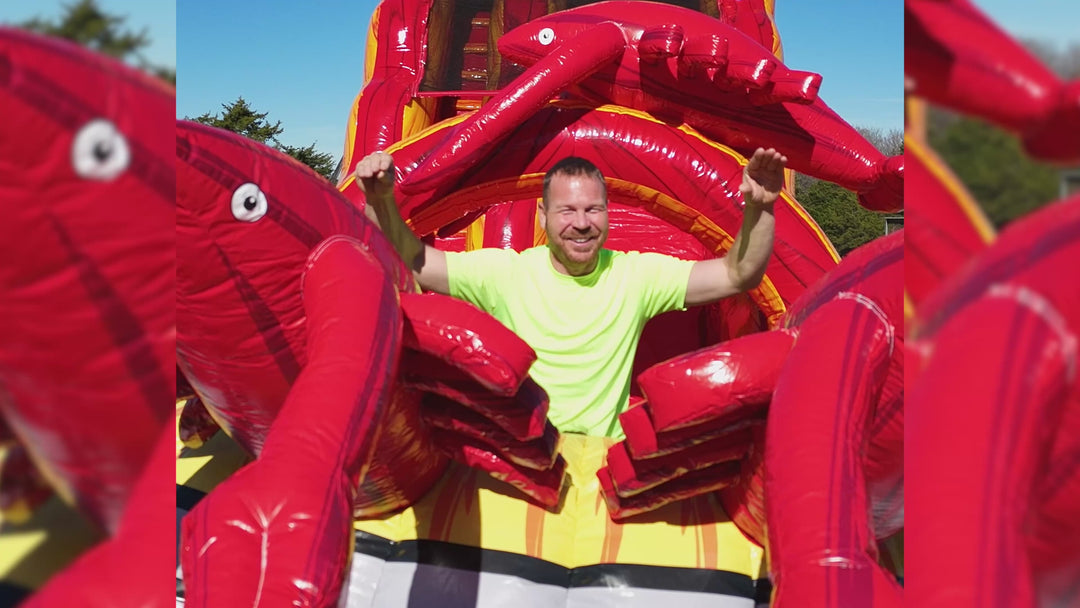 22FT Crawfish Boil Single Lane Slide