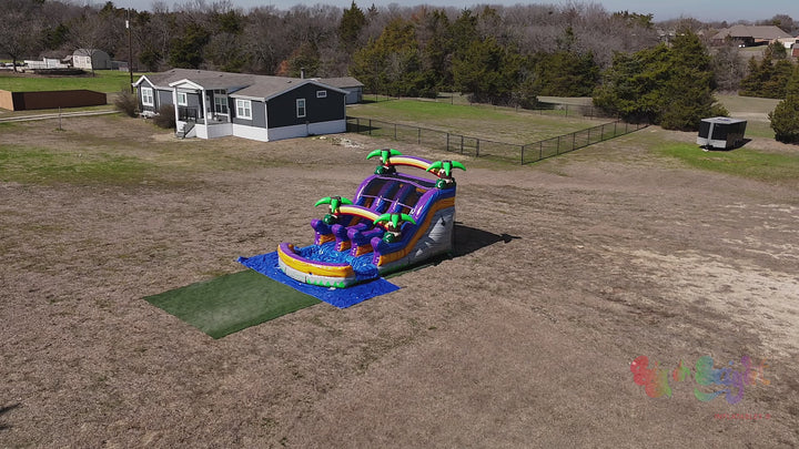 14FT Rippling Rush Dual Lane Slide