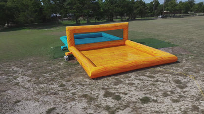 Inflatable Volleyball Court (Yellow/Teal)