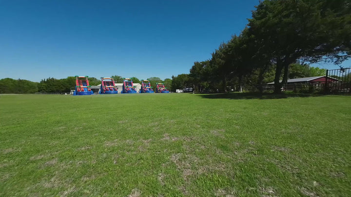 16FT Blue Paradise Single Lane Slide