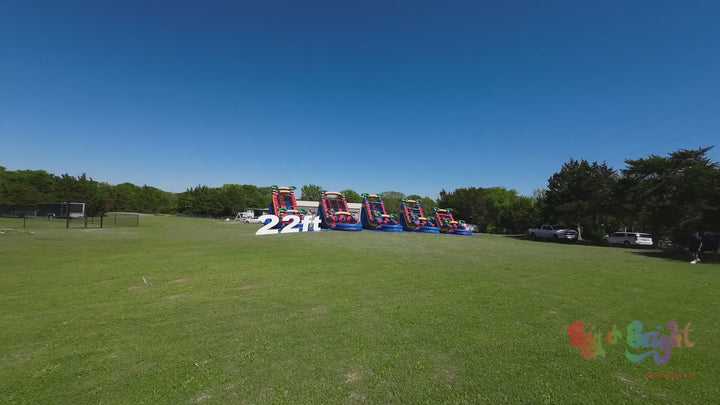 16FT Blue Paradise Single Lane Slide