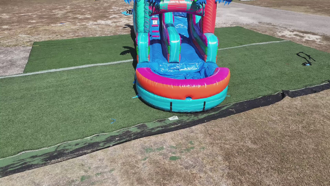 16FT Electric Tropics Single Lane Slide