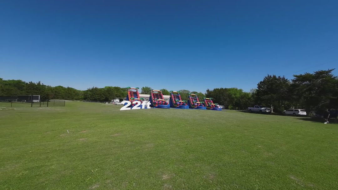 22FT Blue Paradise Single Lane Slide