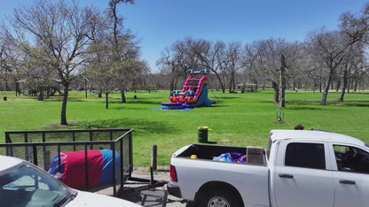 18FT Teal Rippling Rush Single Lane