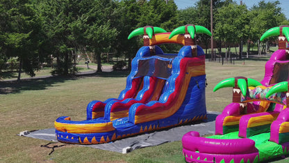 14FT Tropical Single Lane Slide