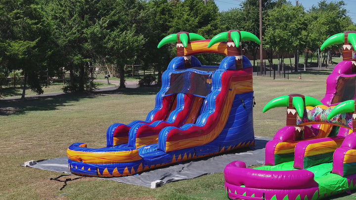 14FT Tropical Single Lane Slide