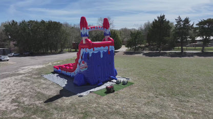 20FT Red White and Cool Popsicle Dual Lane Slide