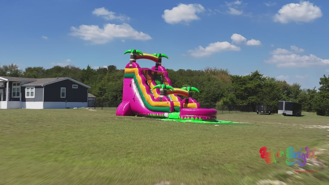 18FT Magenta Single Lane Slide