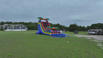 20FT Blue Paradise Dual Lane Slide