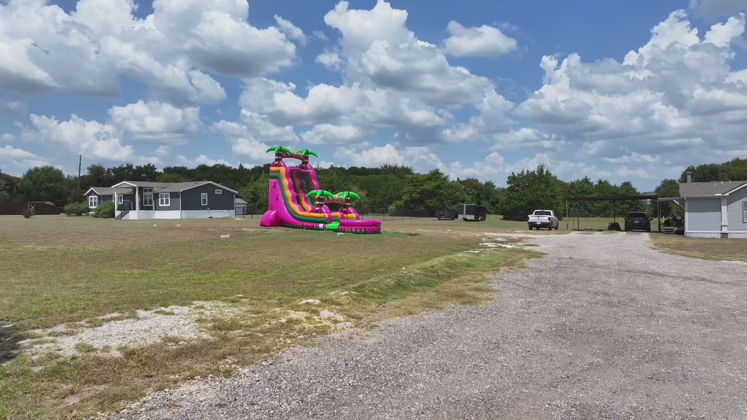 20FT Magenta Single Lane Slide