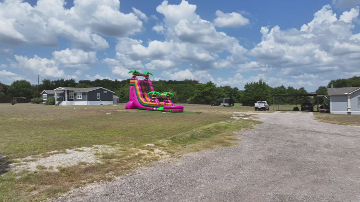 20FT Magenta Single Lane Slide