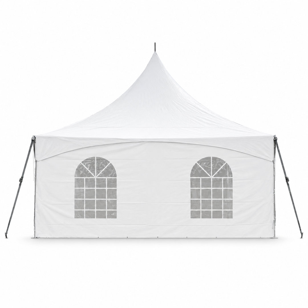 side wall of 20x20 tent with windows