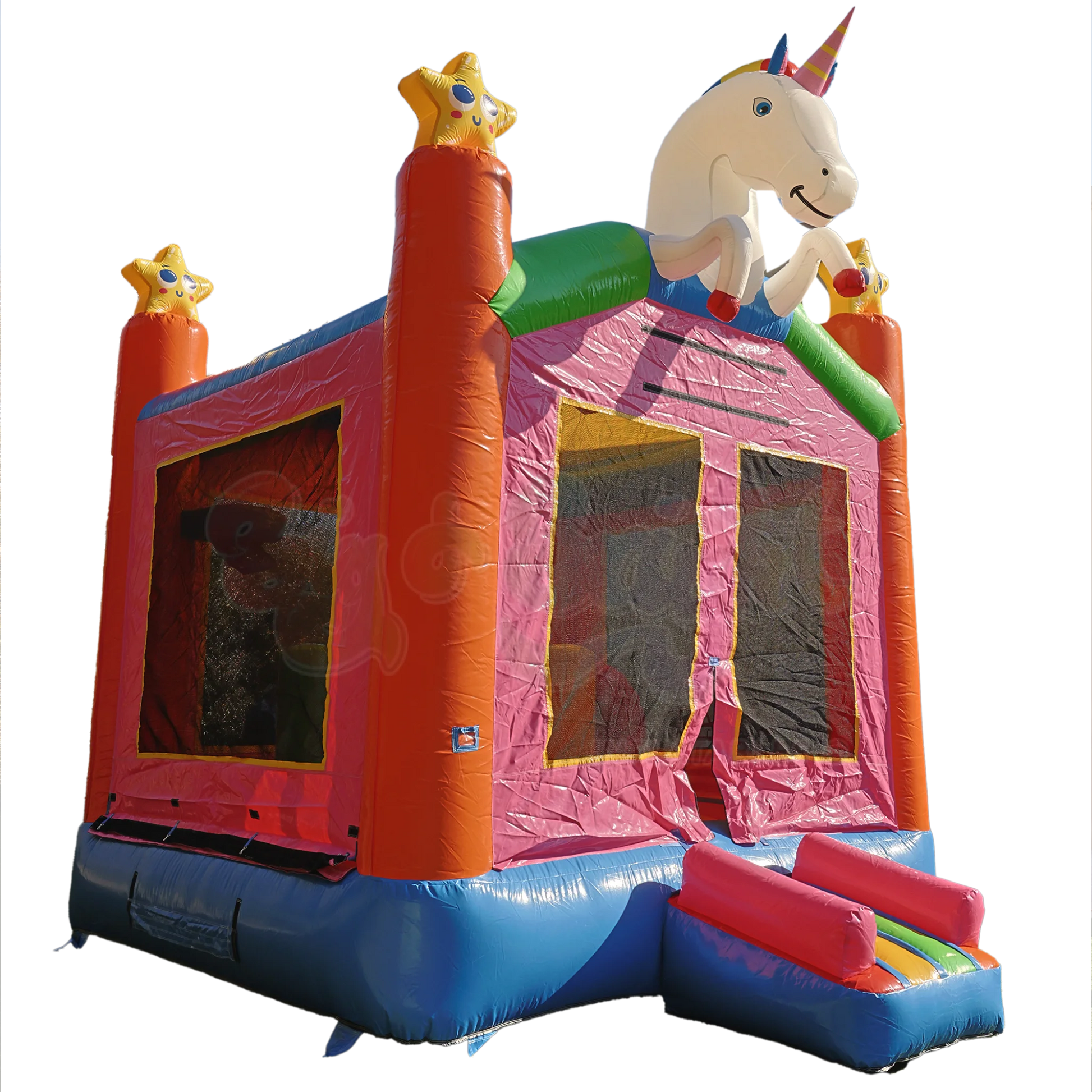 Unicorn Bounce House  front view  2