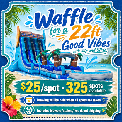 Waffle Spot for a 22FT Good Vibes Dual Lane Slide With Slip N Slide